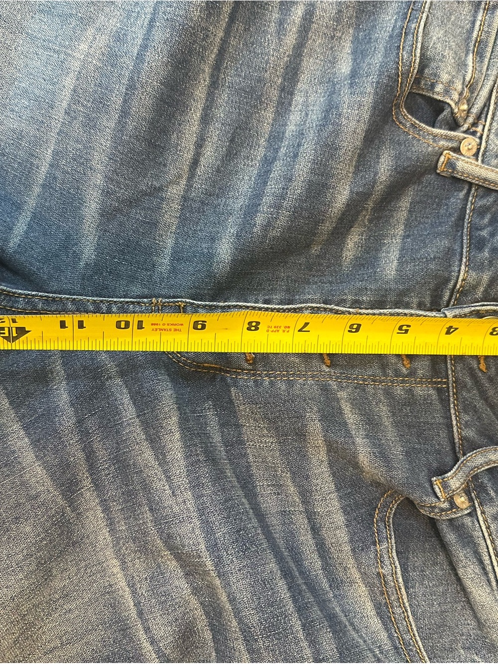 American Eagle Outfitters Medium Blue High-Rise Wide Leg Jeans - Picture 6 of 10